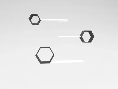 Wall Rack v1 005 Low-poly 3D model