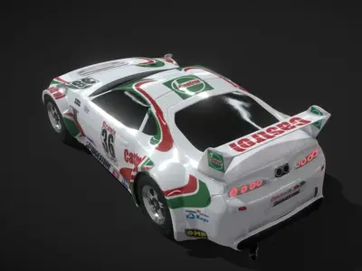 Toyota Supra Castrol JGTC 1997 Low-poly 3D model