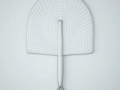 African Handwoven Fan 14 3D model