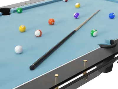 Filotto glass billiard table 3D model