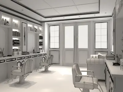 Barber Shop 3D model