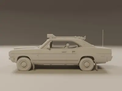 steampunk car 3D print model