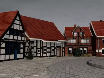 nienburg  street  Free low-poly 3D model