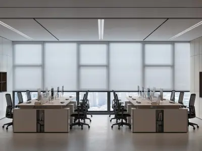 Comprehensive Office Interior Design 3D model