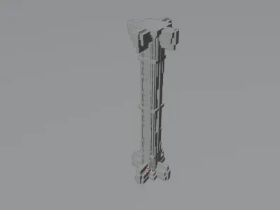 column star wars ship Free low-poly 3D model