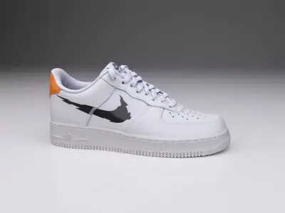 Nike Airforce One Orange White 8K Textures High Poly 3D model
