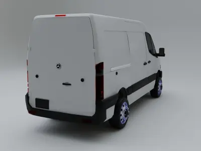White van Mercedes Cargo 3D model