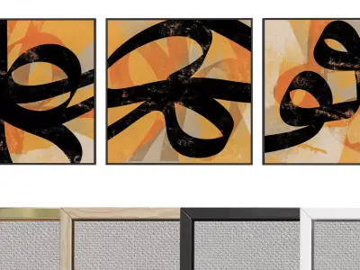 3 Abstract Frames Set 007 3D model