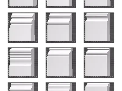 Architectural moldings - Baseboards-A 2 3D model