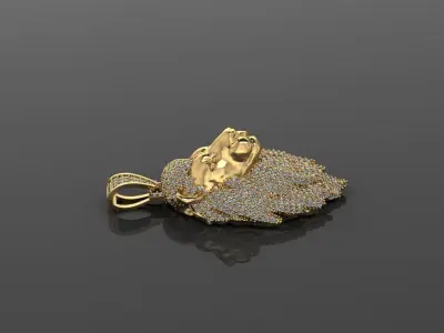  lion necklace 3D print model