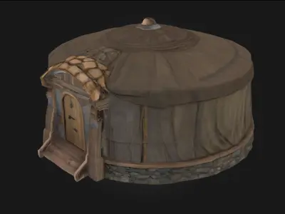 Enchanted Yurt  A Mystical Nomadic Shelter 3D model