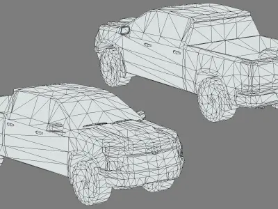  Low-poly Chevrolet Silverado ZR2 3D Model Low-poly 3D model