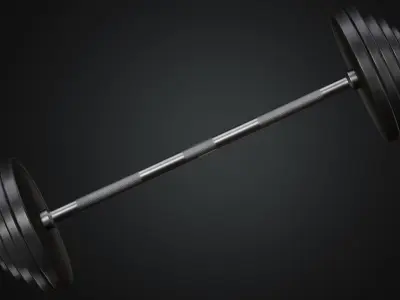 Barbell Bench Press Low-poly 3D model