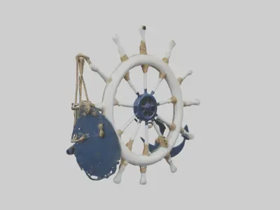 Nautical Wall Decor Low-poly 3D model