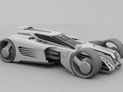 sci-fi vehicle  3D model by BlenderZone