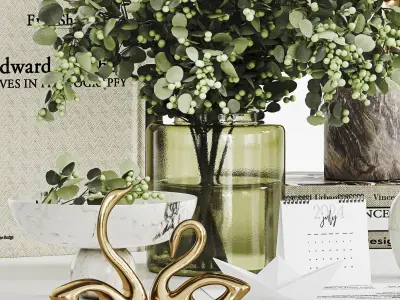 Decorative Set 025 Low-poly 3D model