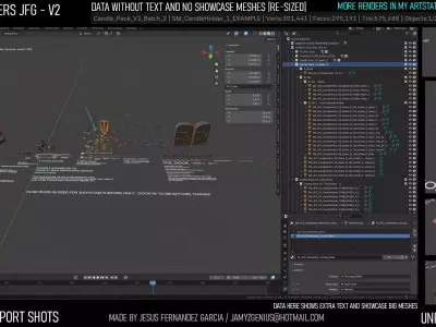 Candle Holders JFG V2 Low-poly 3D model