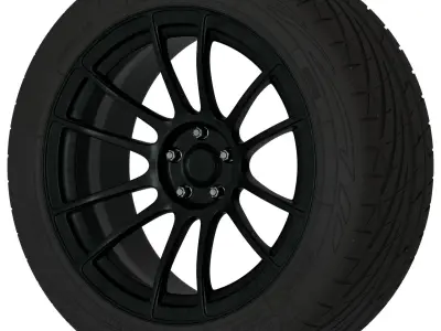 SSR GTX04 Aftermarket Wheel Low-poly 3D model