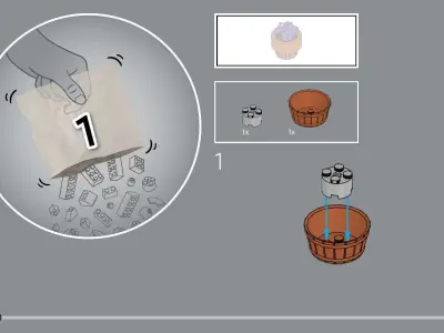 TwindBricks3D - 10329 Tiny Plants 3D print model