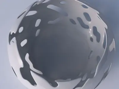 Bowl spheric squeezed wide with smooth cuts 3D print model