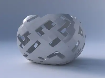 Bowl semi-quadratic with cuts 3D print model