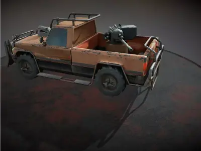 Desert Bull Low-poly 3D model