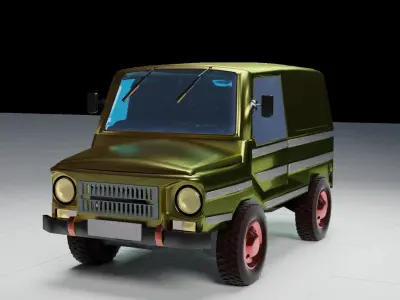 Liaz-969 gold car 3D model
