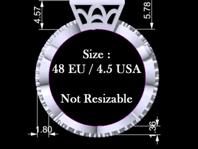 Luxury Classic Solitaire Ring Free 3D print model