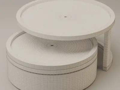 Circle Tea Table 3D model