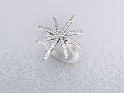 star-diamond-ring 3D print model