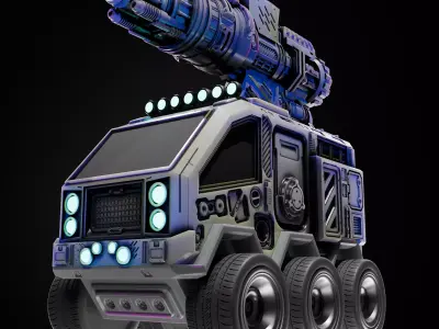 Sci-Fi Combat Van 3D Print Free 3D print model