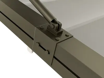 Motorized Pergola 3 bronze patina dark 3D model