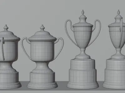 Racing Trophy - 24hrs of Daytona Low-poly 3D model