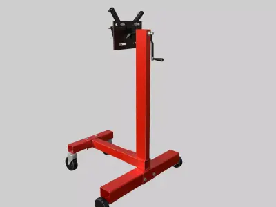 4-Stroke Engine Rotating Stand Low-poly 3D model