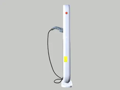 EV Electric Car Charging Station Low-poly 3D model
