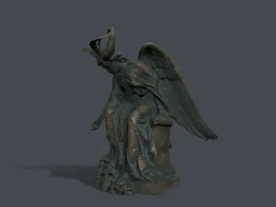 woman Statue  Low-poly 3D model