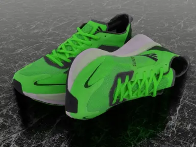 ADIDAS ADIZERO BOSTON 11 3D SHOES - GREEN Low-poly 3D model