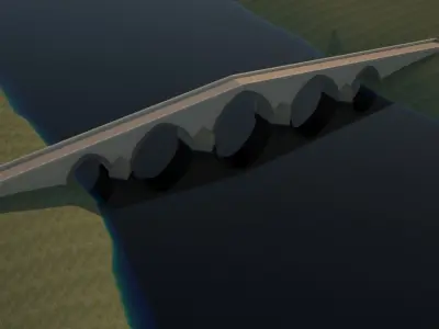 roman bridge 3D model