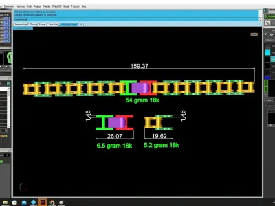 Luxury Link Bracelet Chain 3D Model for Jewelry 4173 3D print model