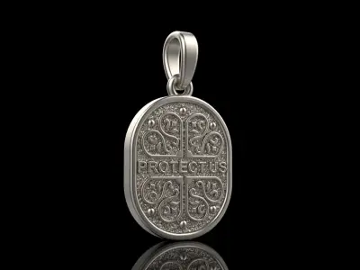 Saint Mary protect us pendant model 993 3D print model