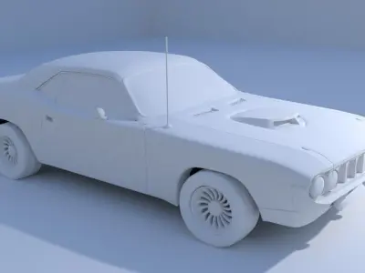Plymouth Hemi Cuda 1971 Free low-poly 3D model