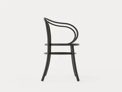 No 30 Armchair Rattan - Black Low-poly 3D model