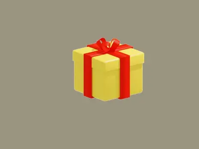 Gift Box Free low-poly 3D model buy