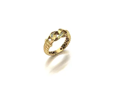 Bracelet and ring Combo Geometric Engraved Style 03 3D print model