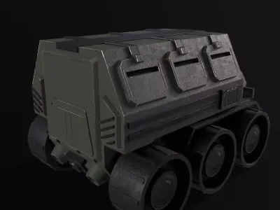 Troop Carrier PBR  Low-poly 3D model