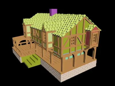 Medieval House 72 3D print model 3D model