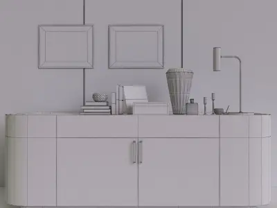 Chest of drawers  Modern 3D model