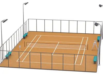 Tennis Court 4 3D model
