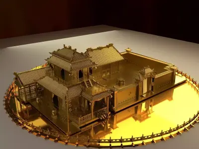 Chinese ancient house  3D model 29