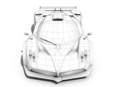 Pagani Zonda Low-poly 3D model